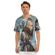 Cybernetic Aqua Monk T-Shirt | Cotton