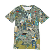 Cybernetic Warriors in Ukiyo-e T-Shirt | Cotton