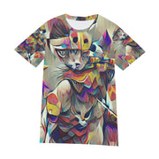 Visionary Cat Warrior T-Shirt | Cotton