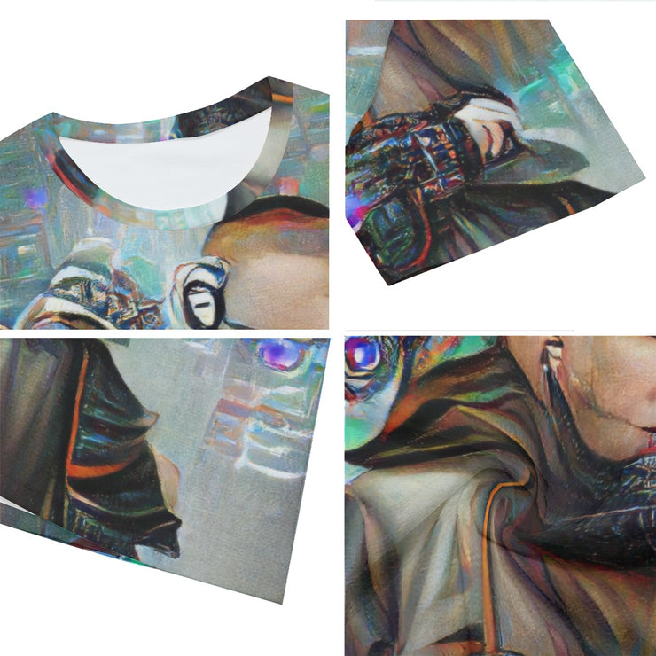 Cybernetic Aqua Monk T-Shirt | Cotton