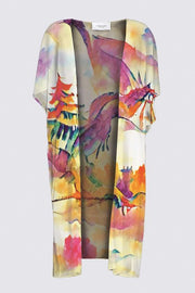 Crane Fighting Dragon in the East YK Kimono Wrap