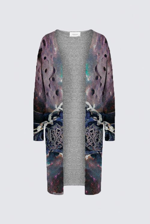 A Rent in the Fabric of Space and Time Nikki Duster Cardigan