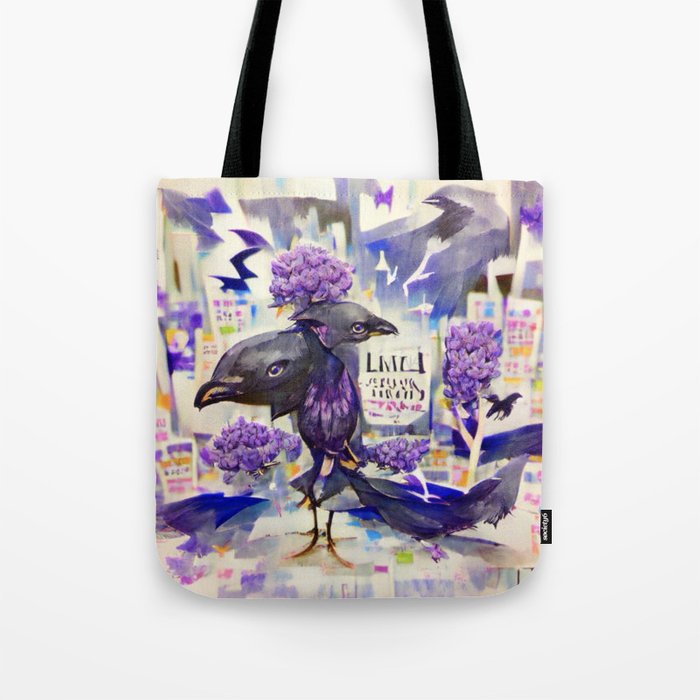 Lilac Crow Tote